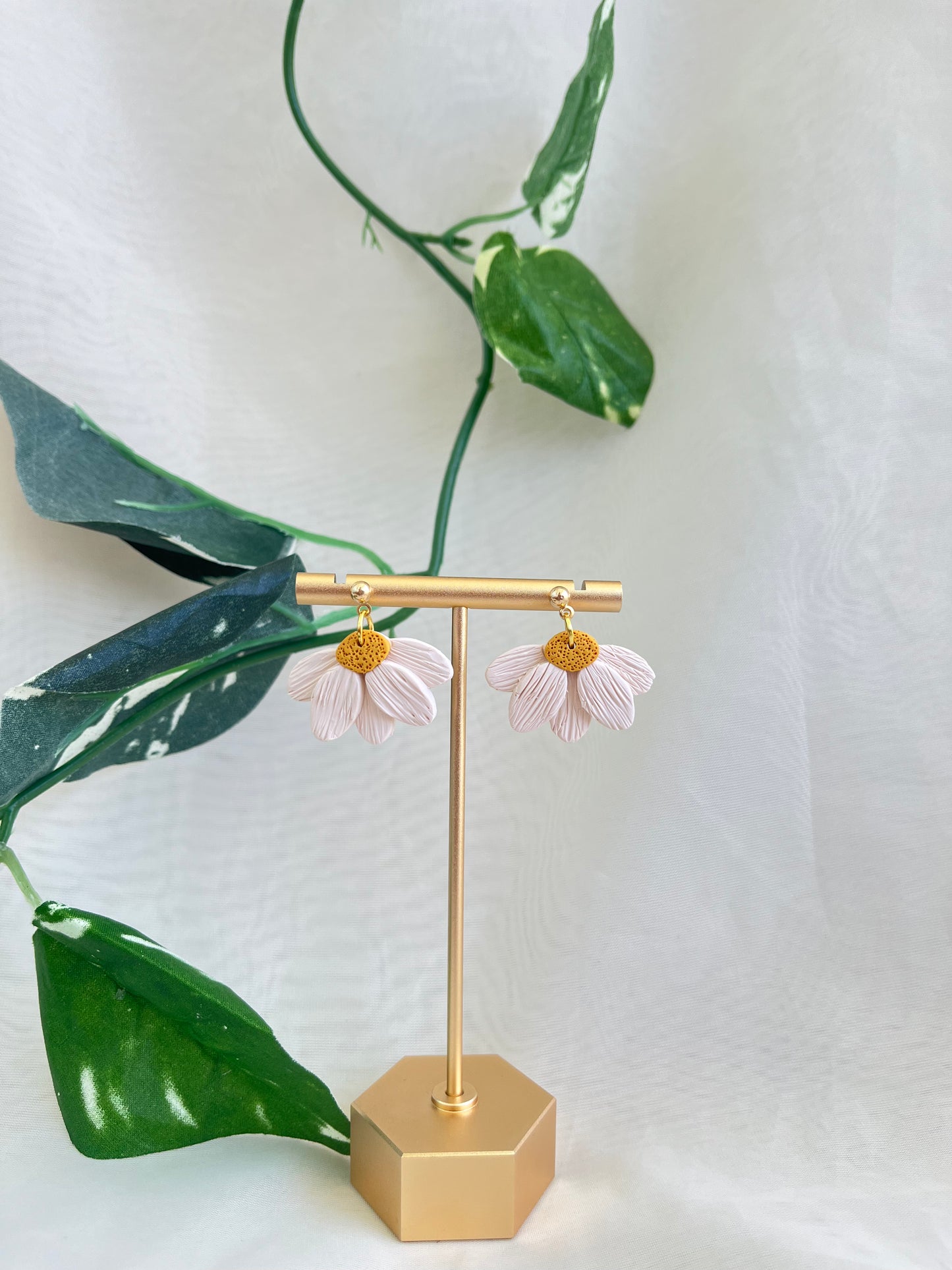 daisy clay earrings