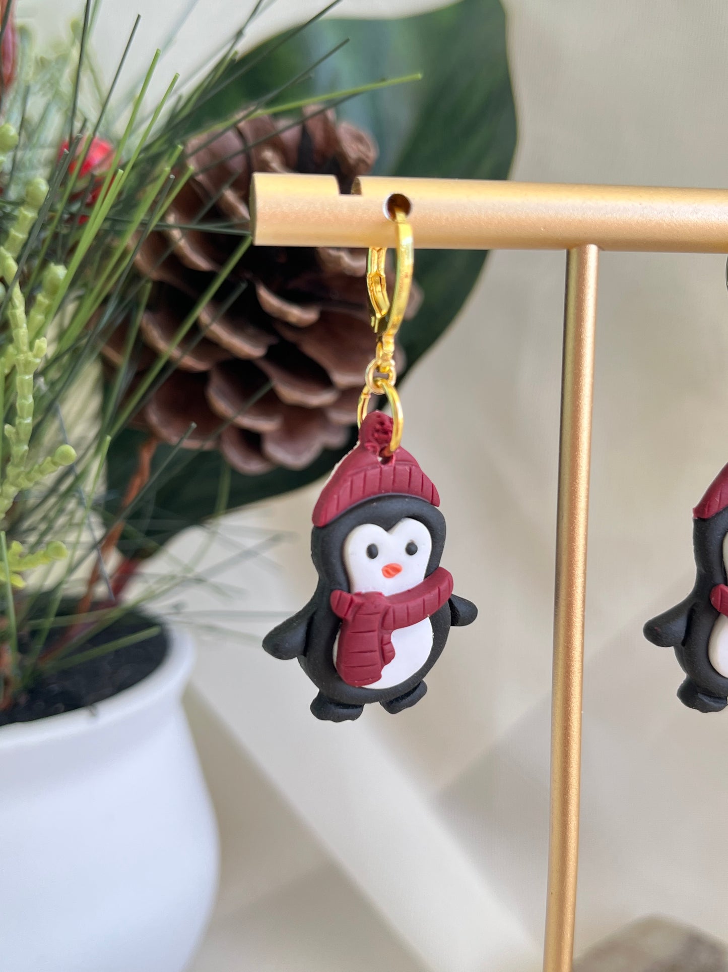 penguin earrings