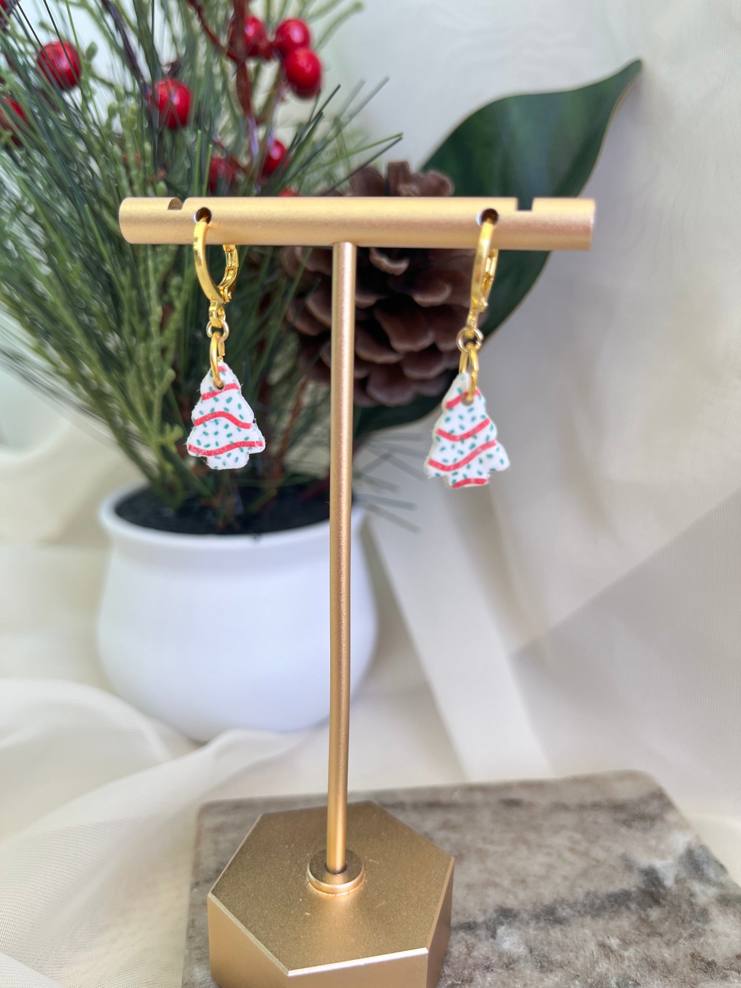 Christmas cookie earrings