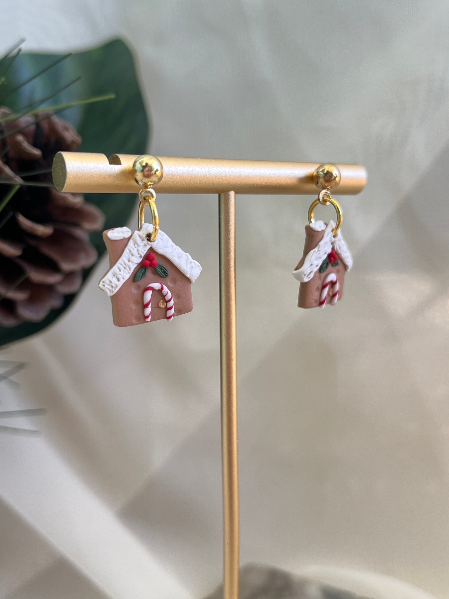 gingerbread house earrings