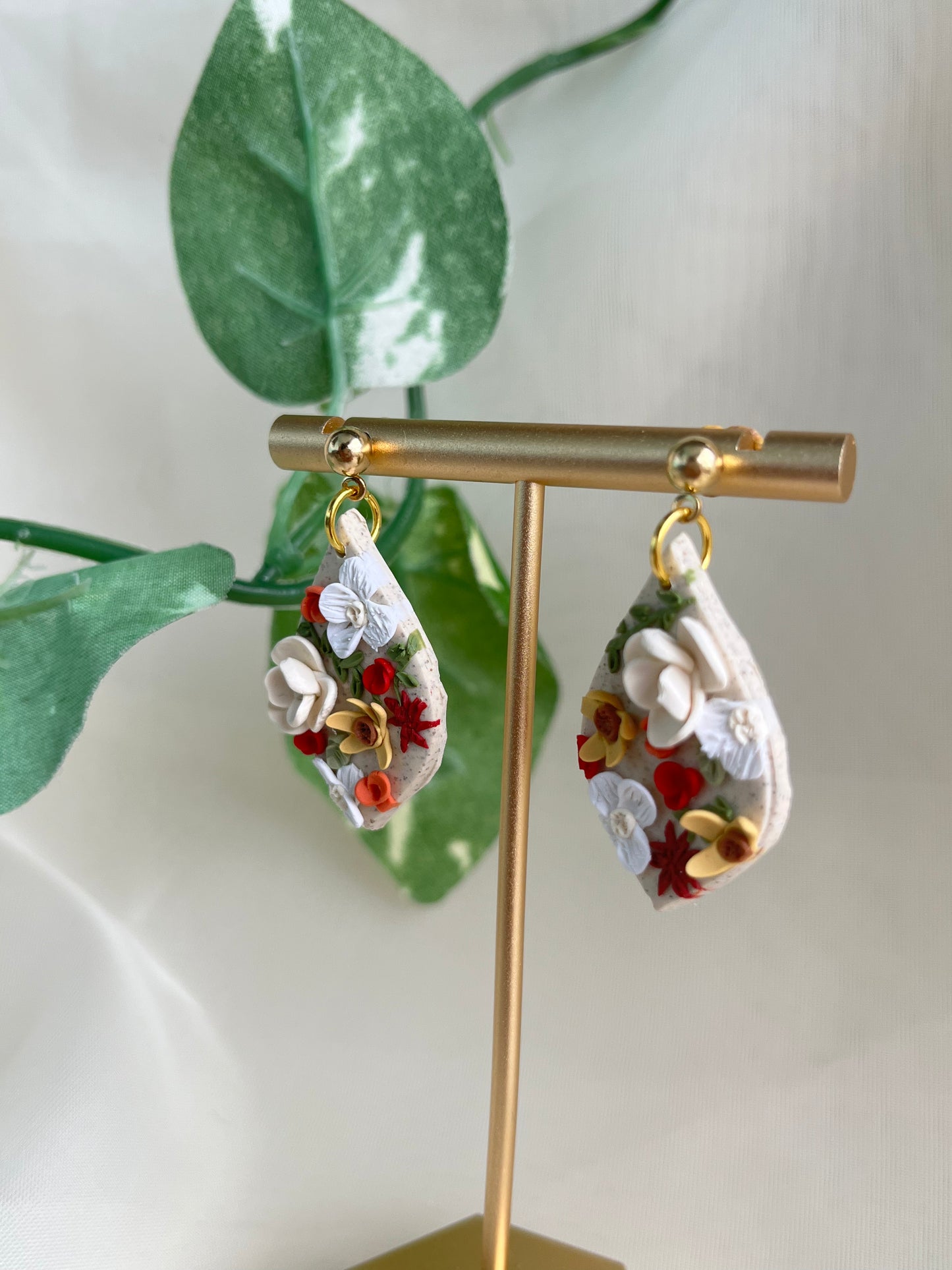 fall floral earrings