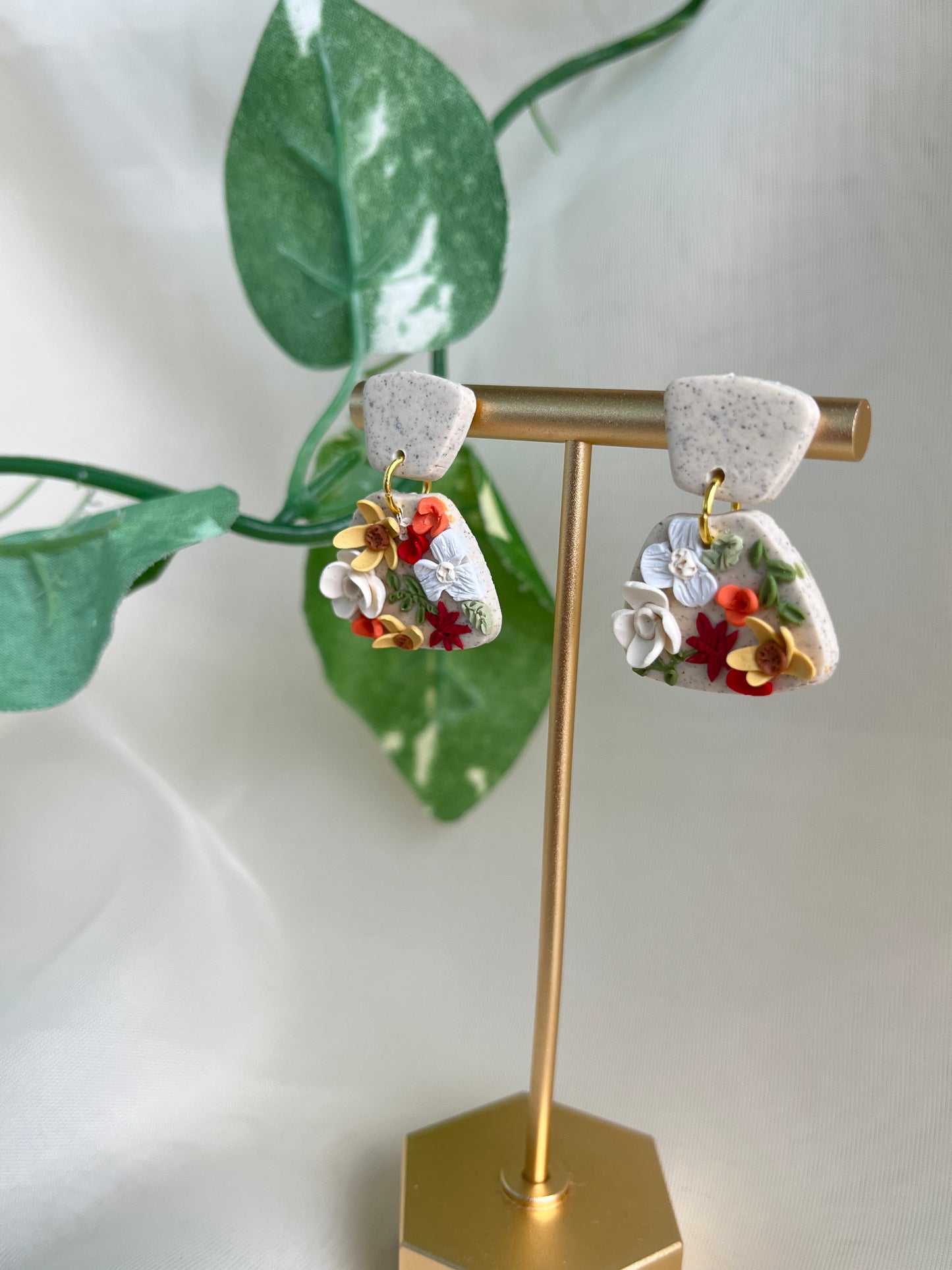 fall floral earrings