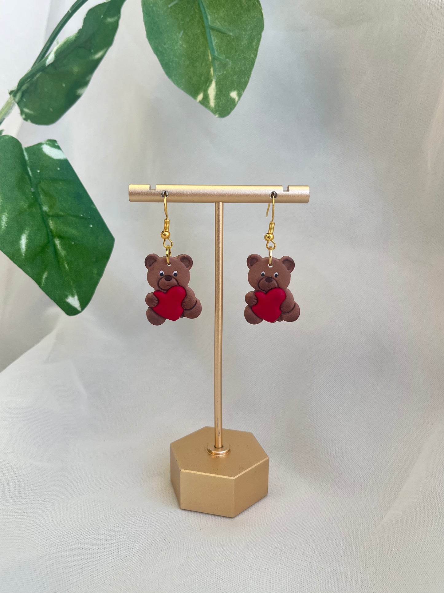 teddy bear earrings