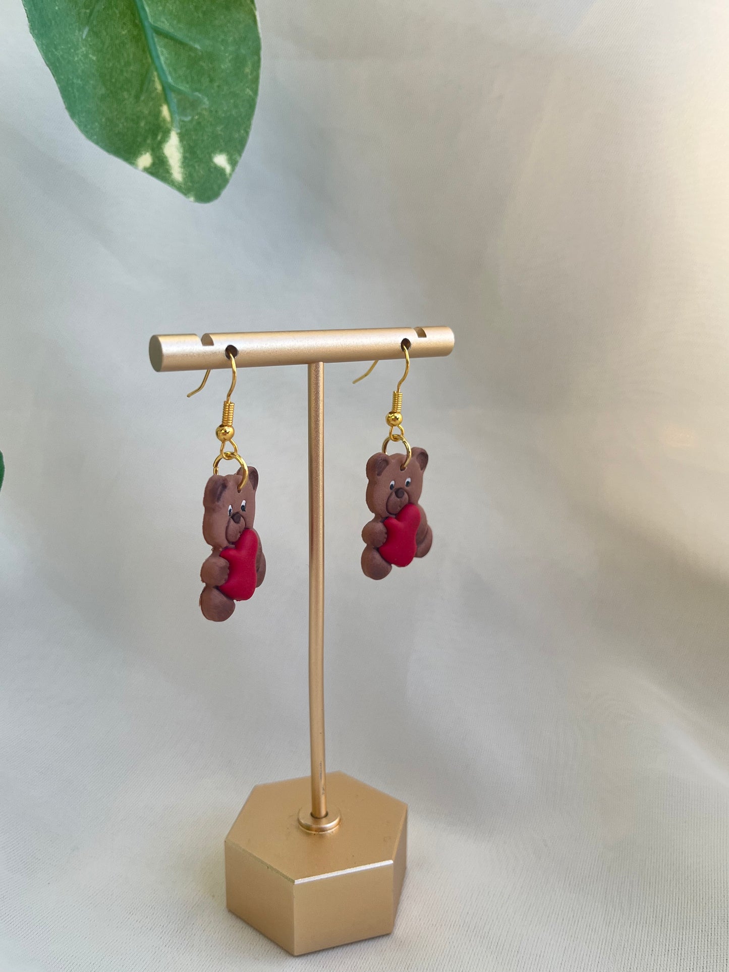 teddy bear earrings