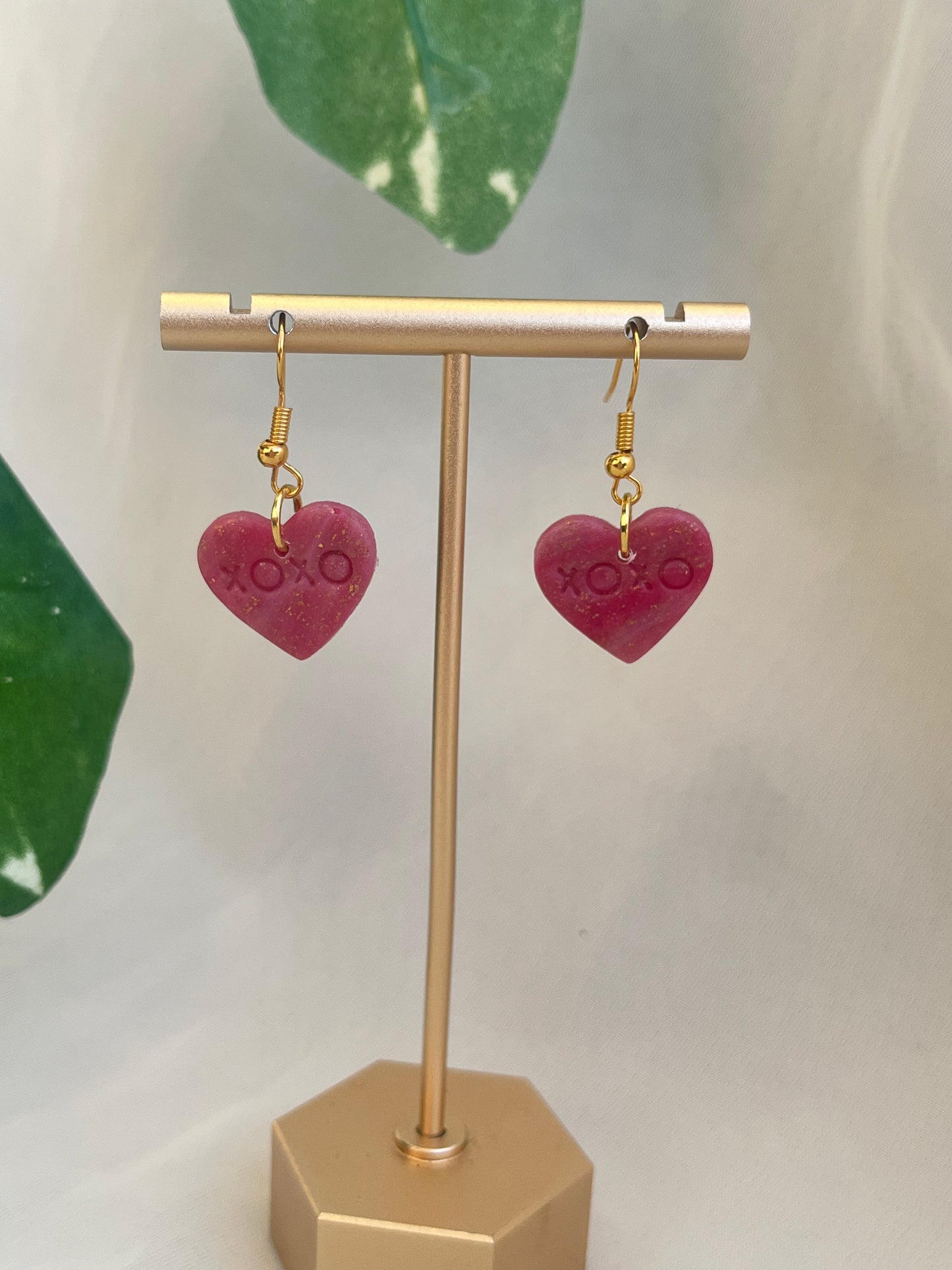 xoxo heart earrings