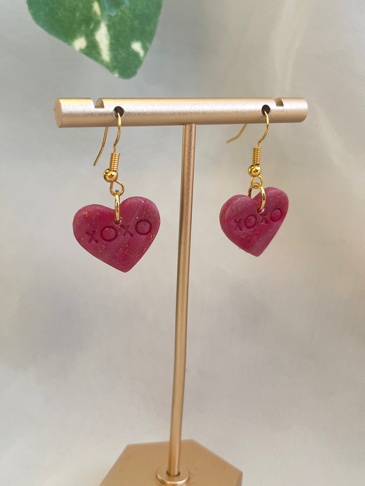 xoxo heart earrings