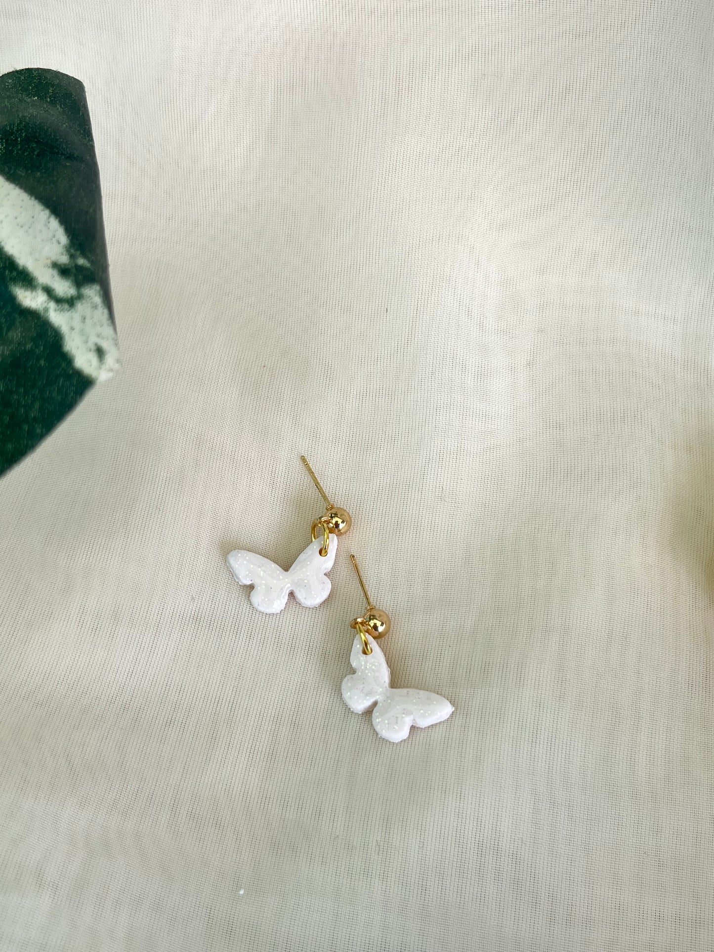 Glittery butterfly earrings