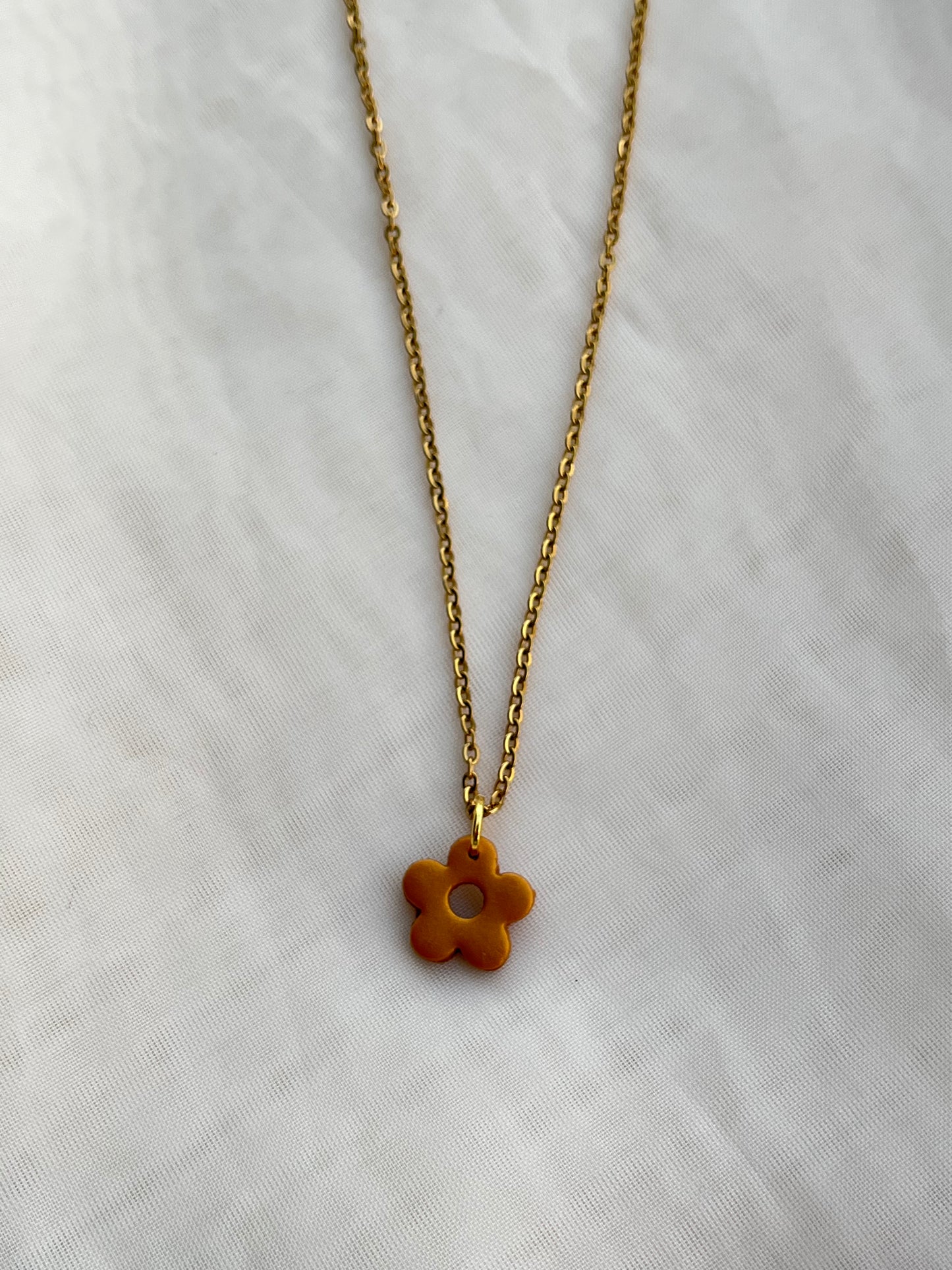Gold flower necklace