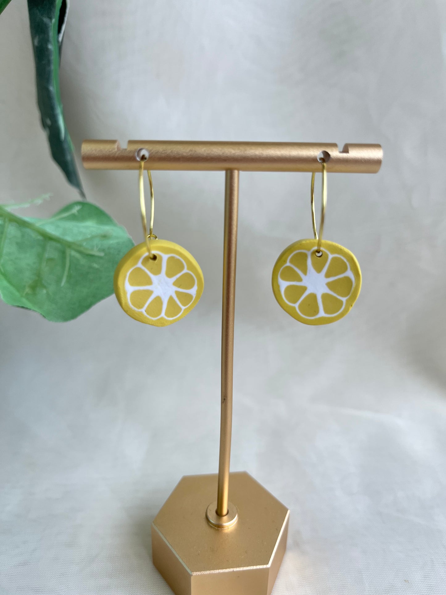 lemon slice earrings