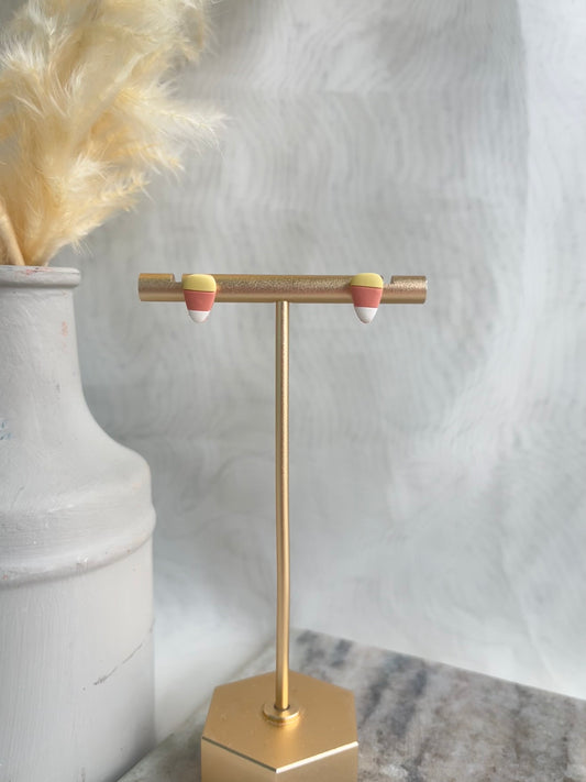 candy corn earrings stud earrings