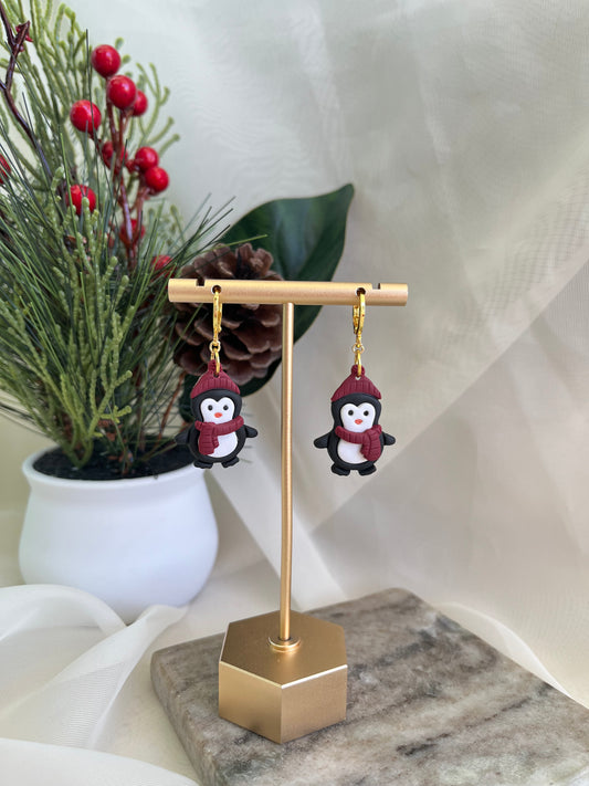 penguin earrings