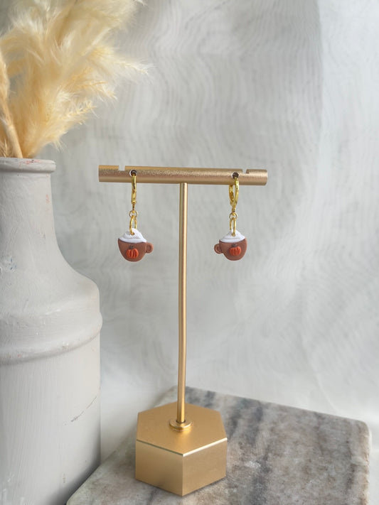 fall latte earrings