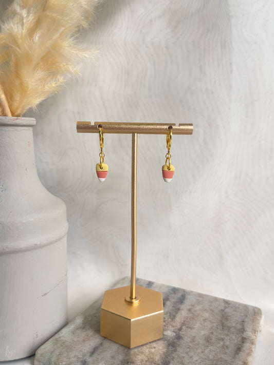 candy corn earrings