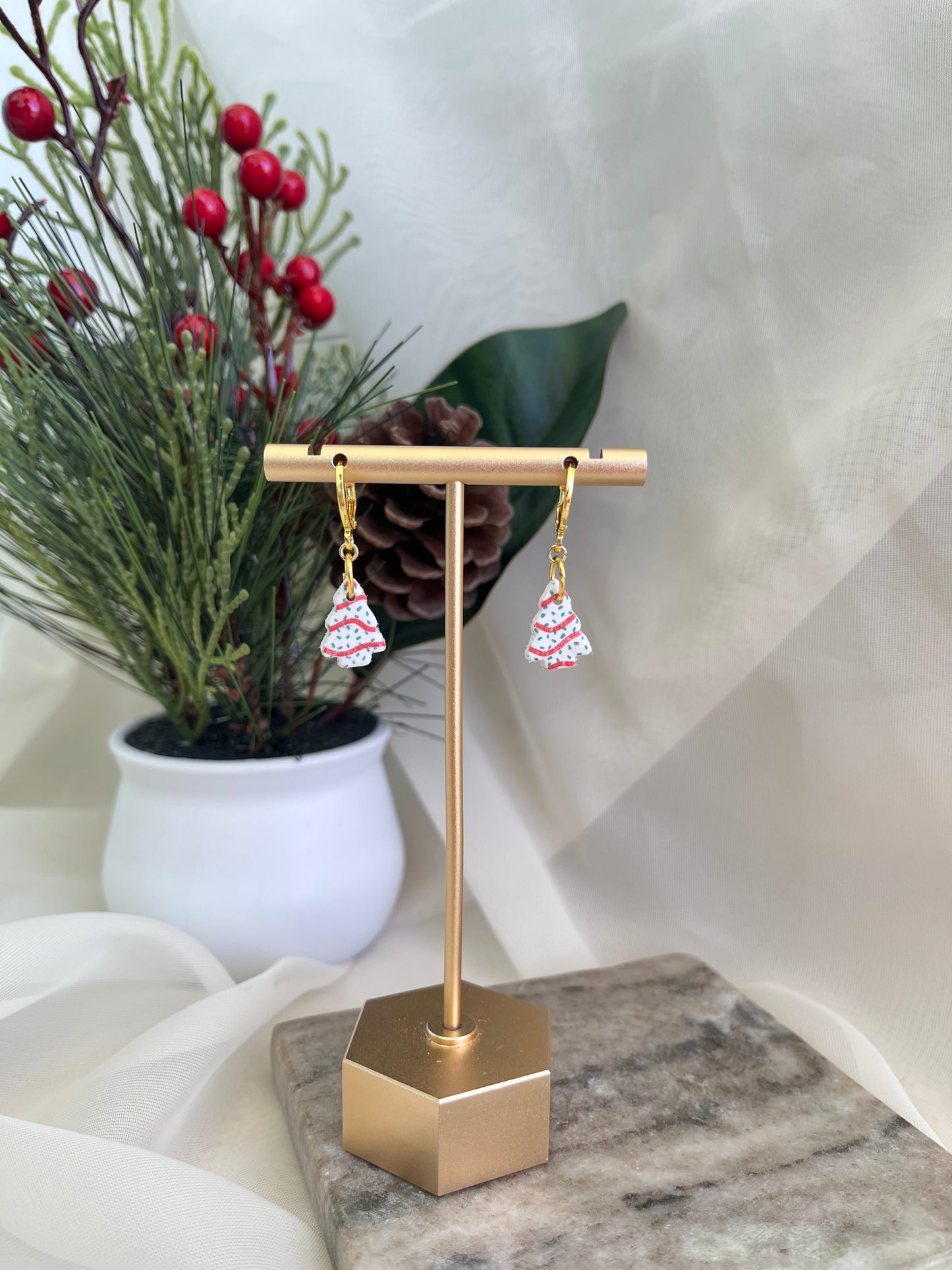 Christmas cookie earrings