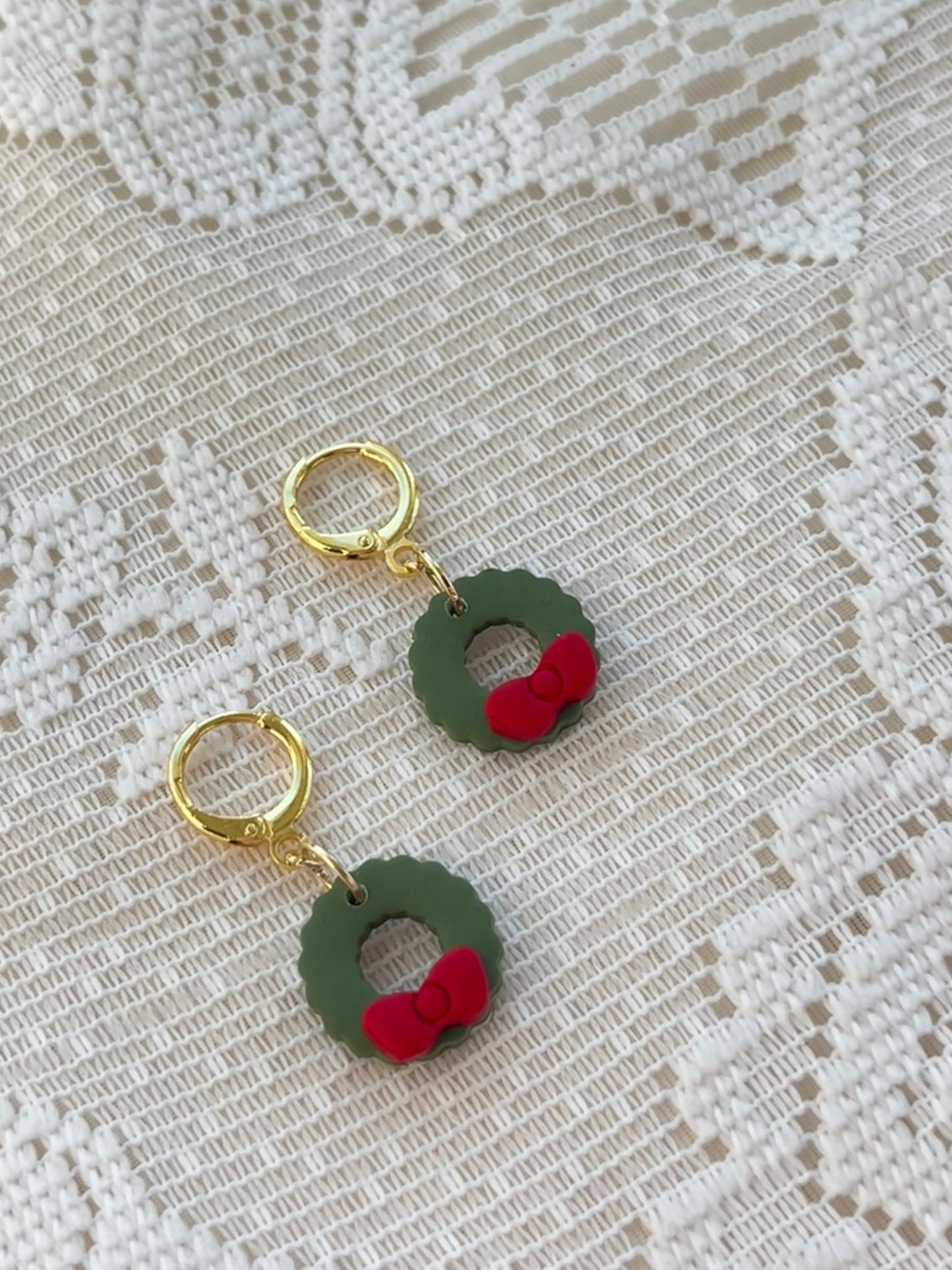 wreath earrings