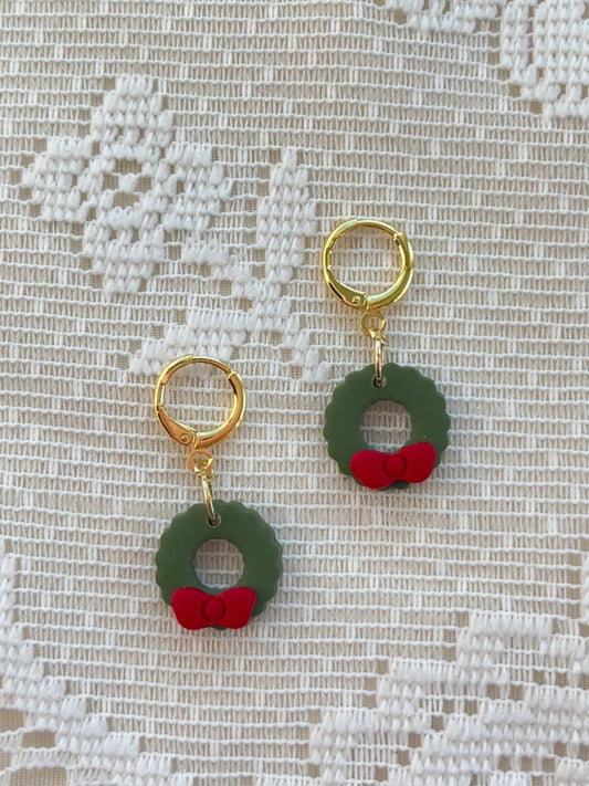 wreath earrings