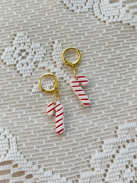 candy cane earrings