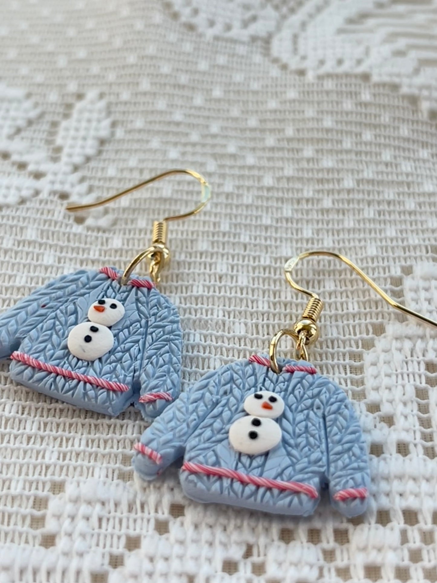 Christmas sweater earrings
