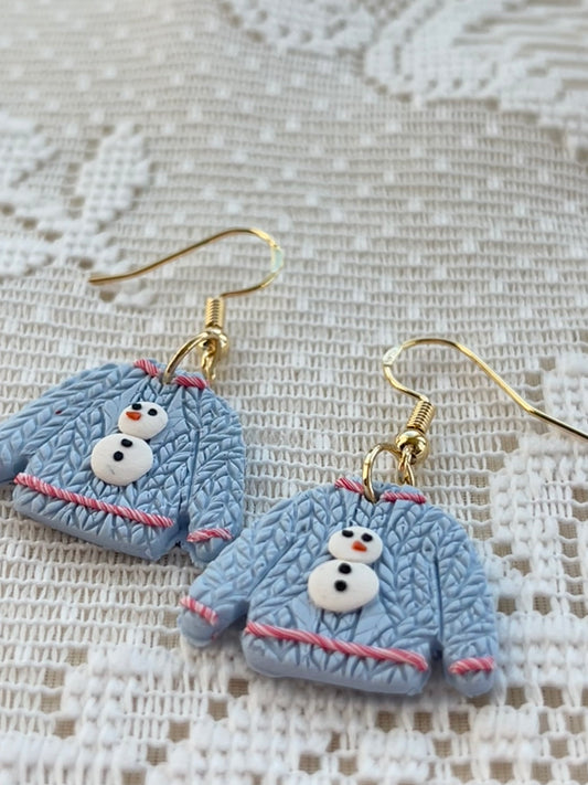 Christmas sweater earrings