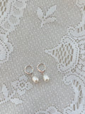 Pearly girl earrings in silver