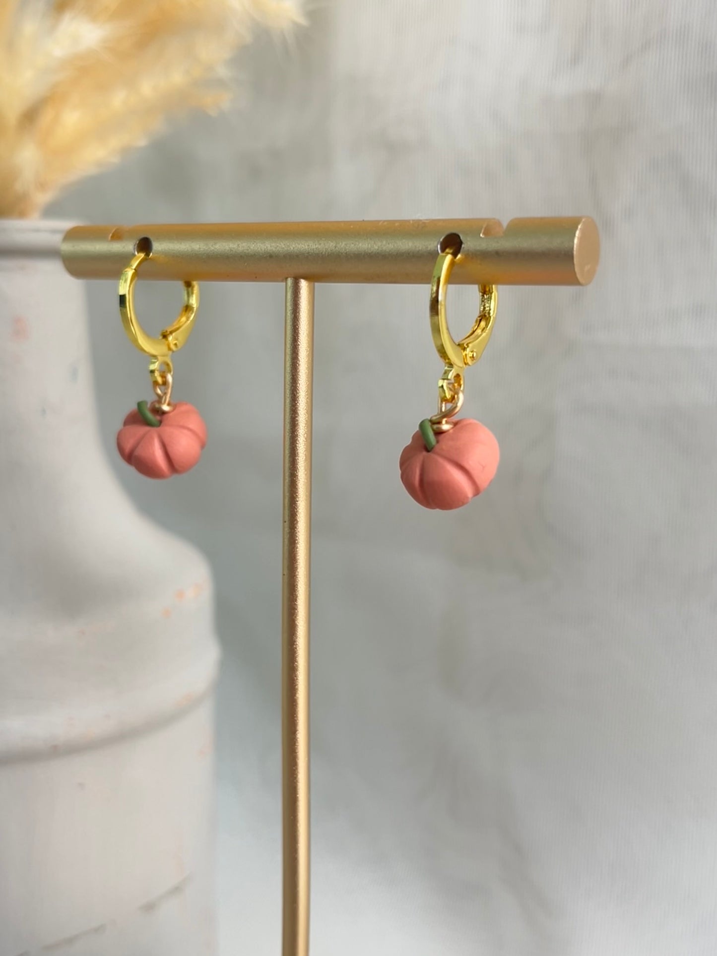 mini pumpkin earrings