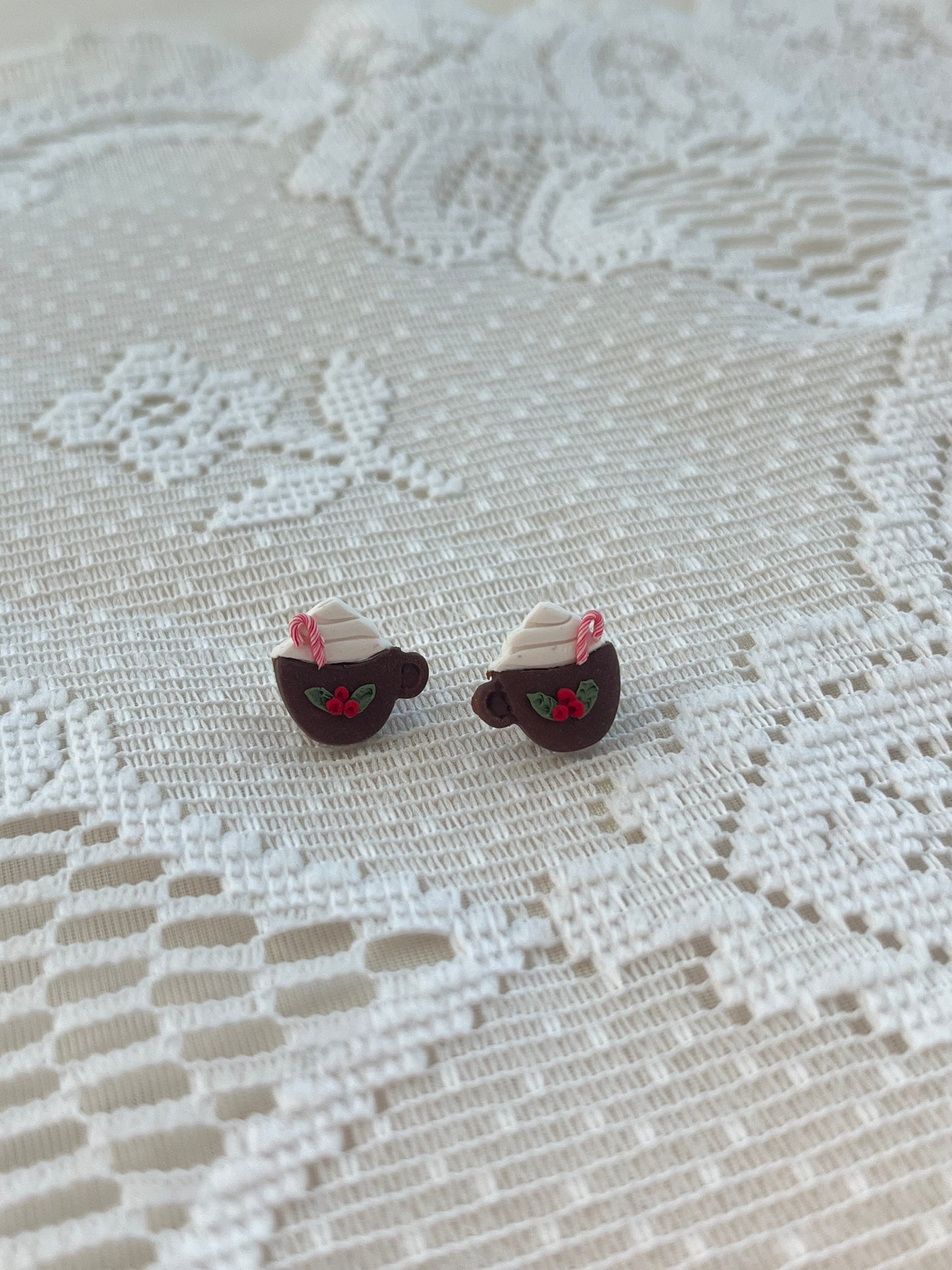 hot chocolate stud earrings