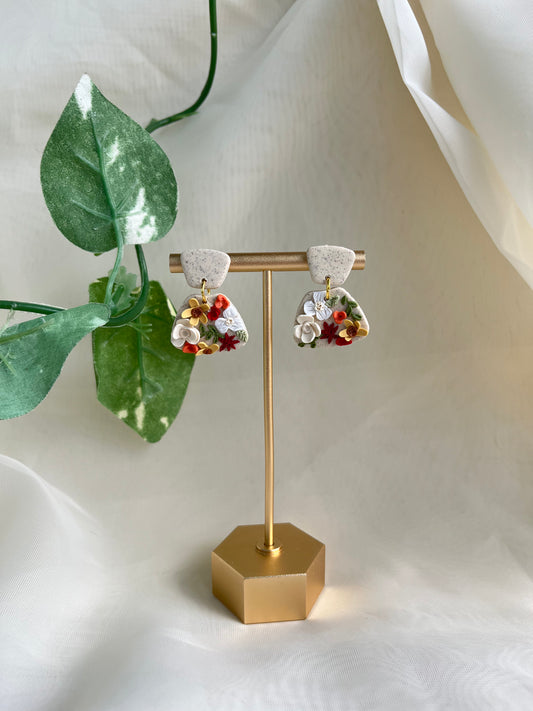 fall floral earrings