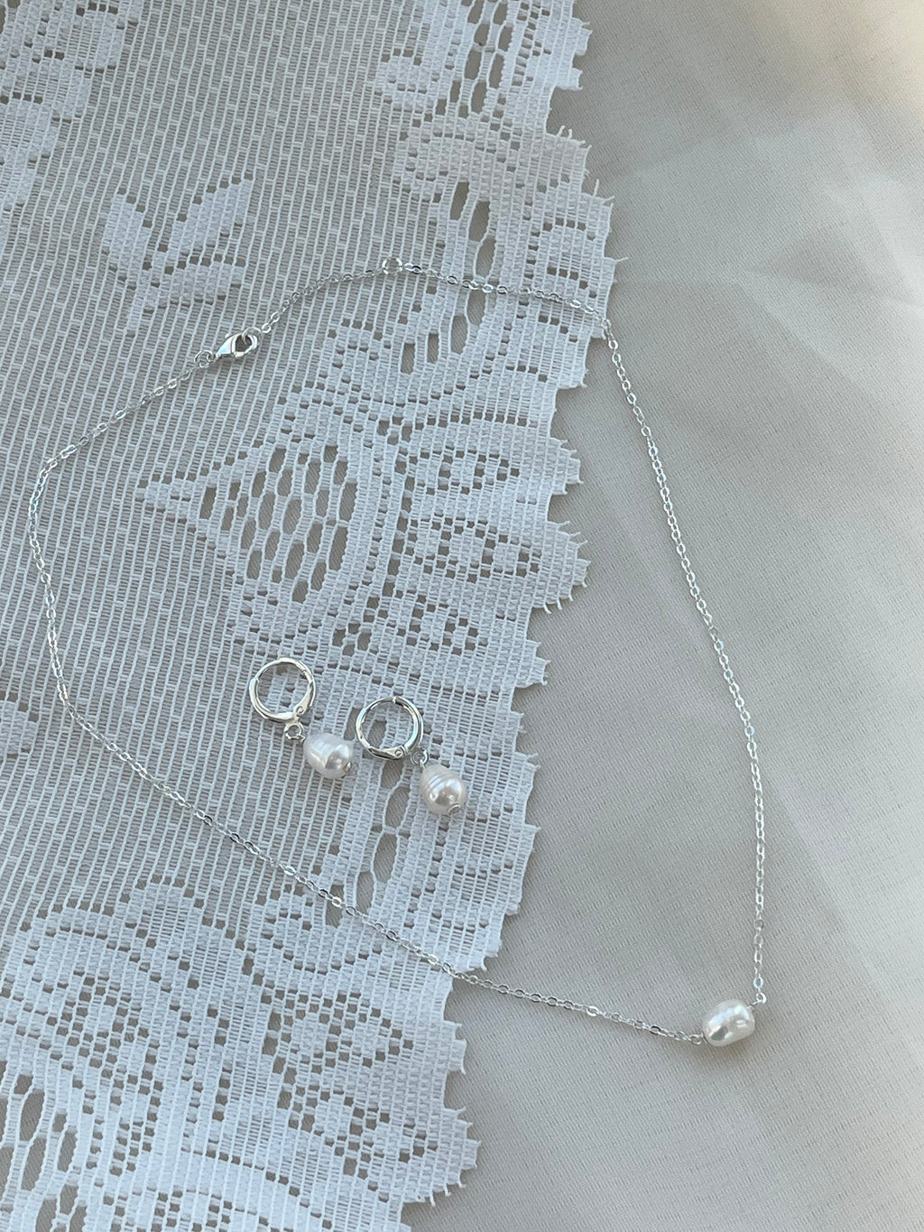 Pearly girl set in silver