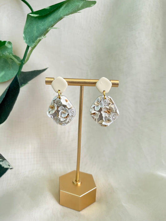 Floral pattern earrings