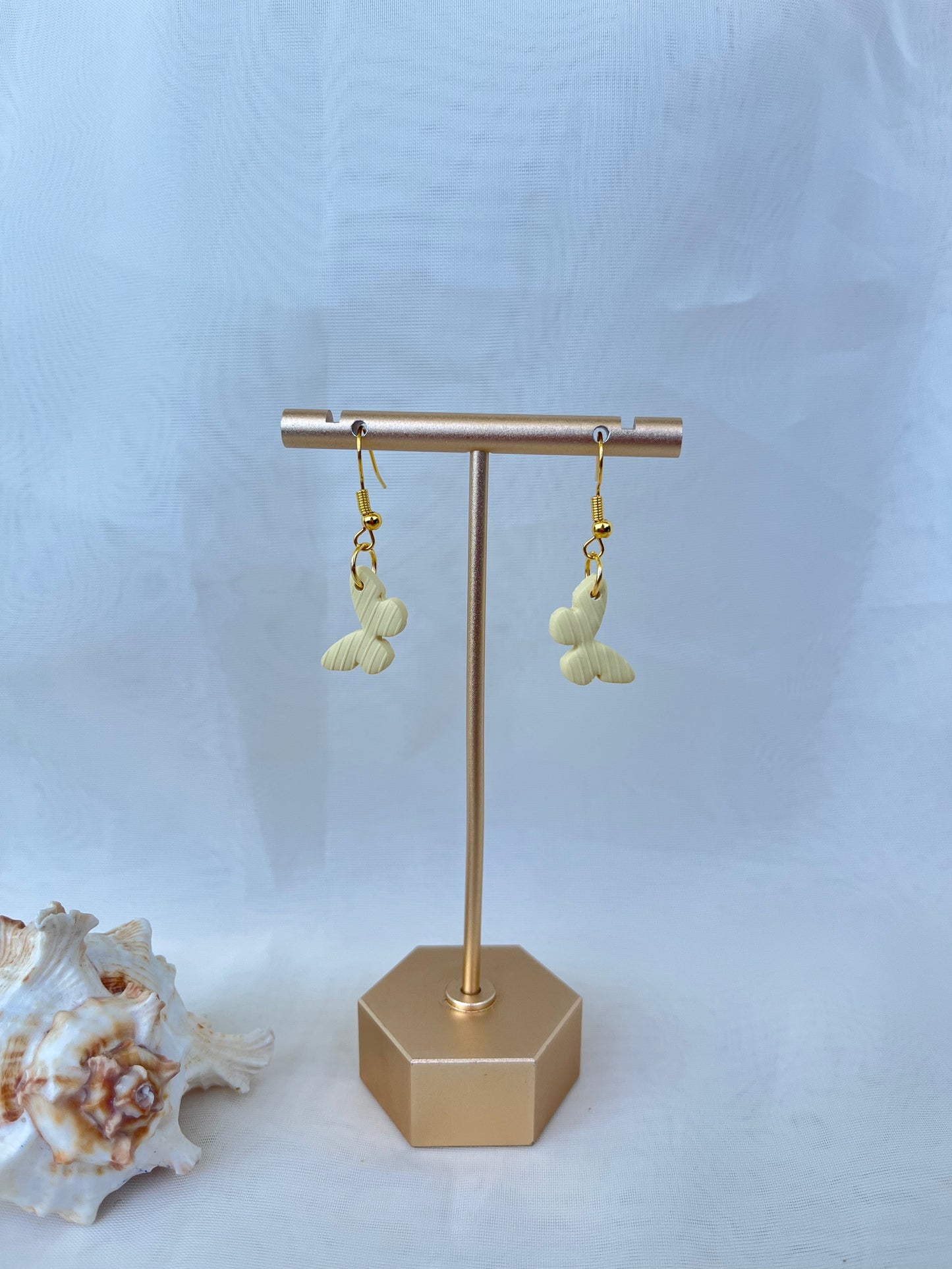 butter yellow butterfly earrings