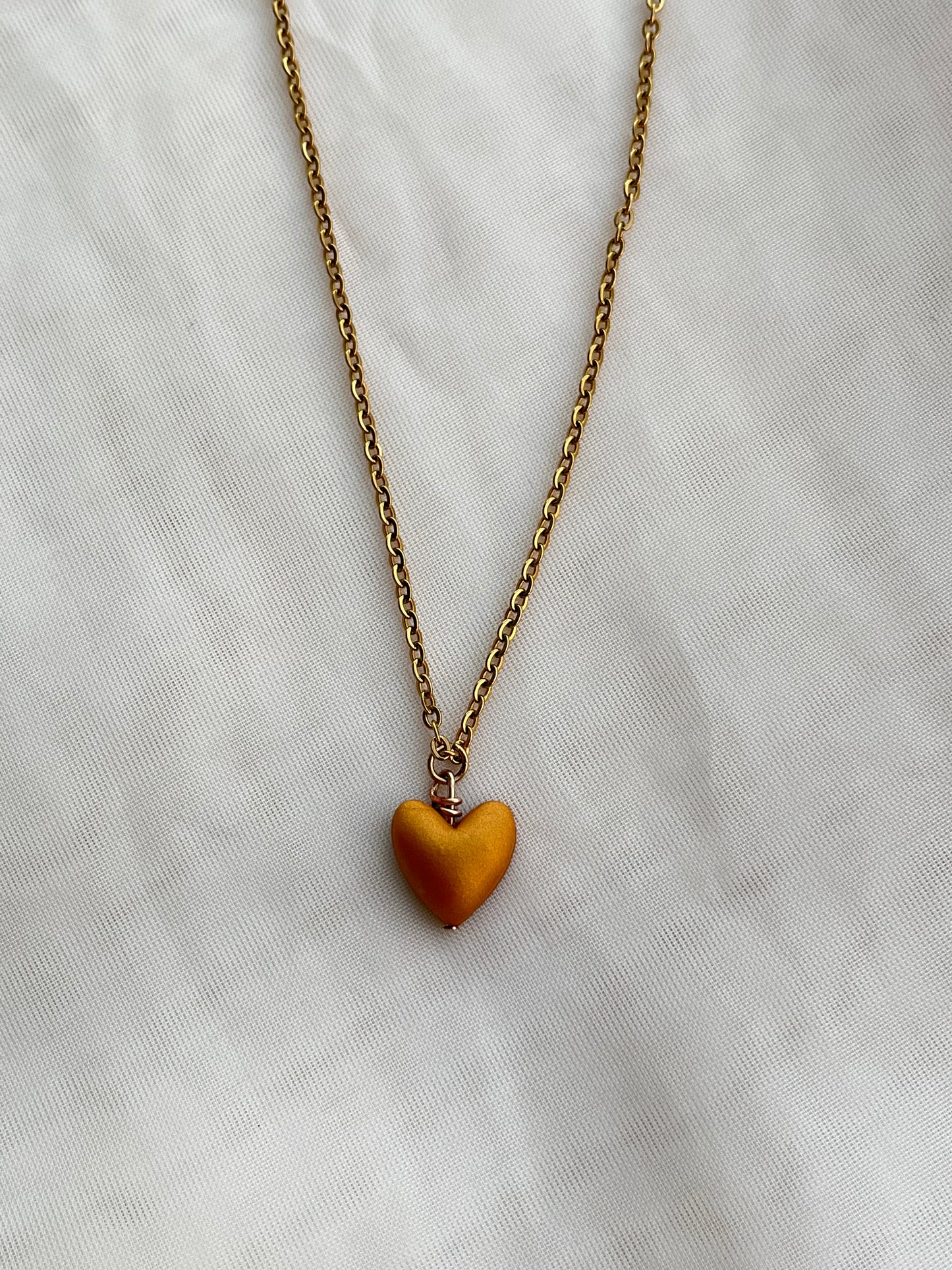 Gold heart necklace