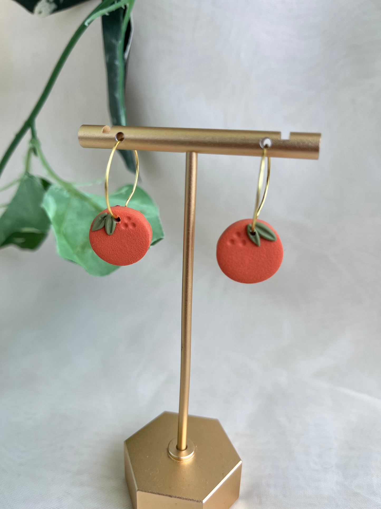 orange earrings