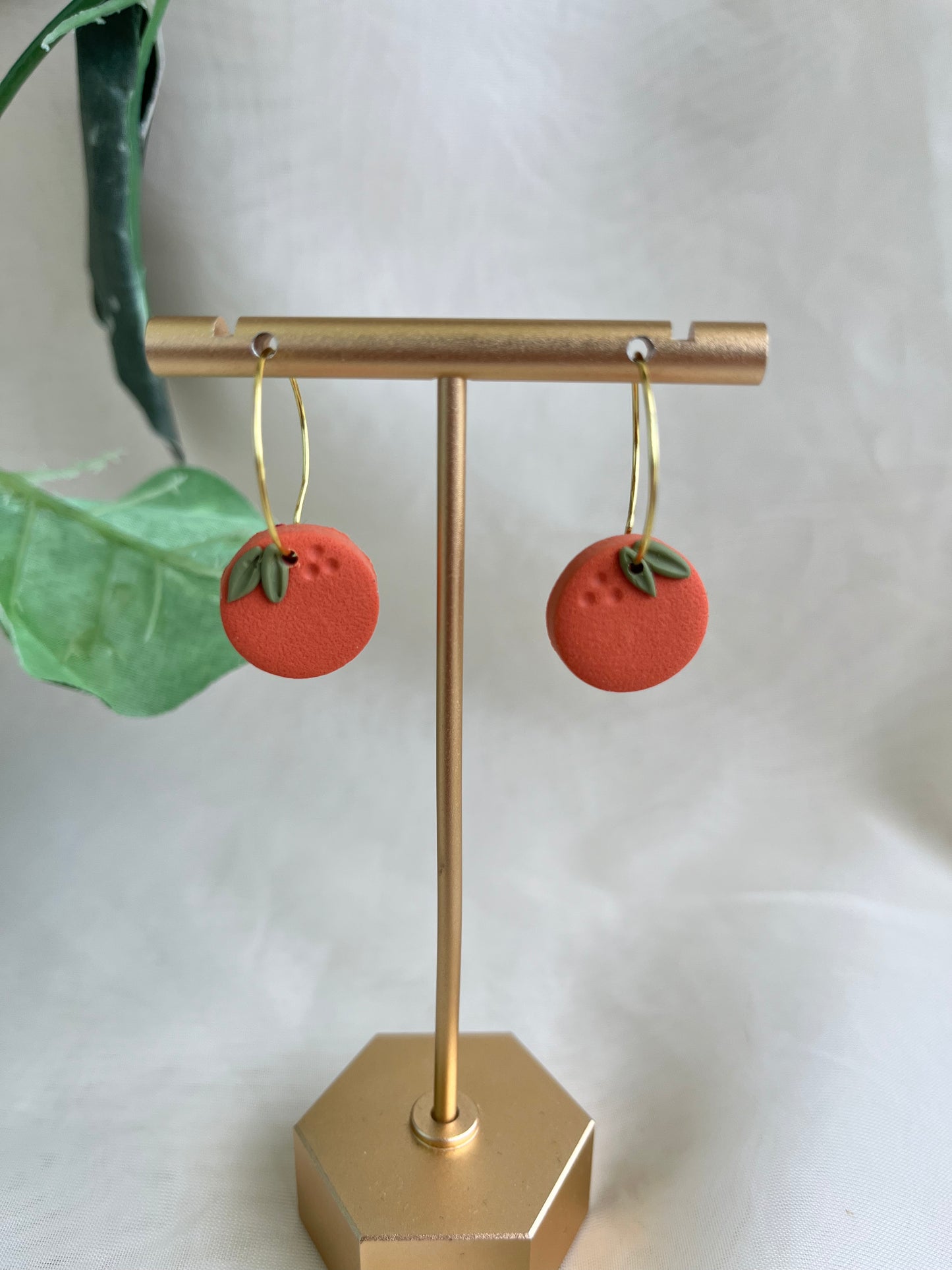 orange earrings